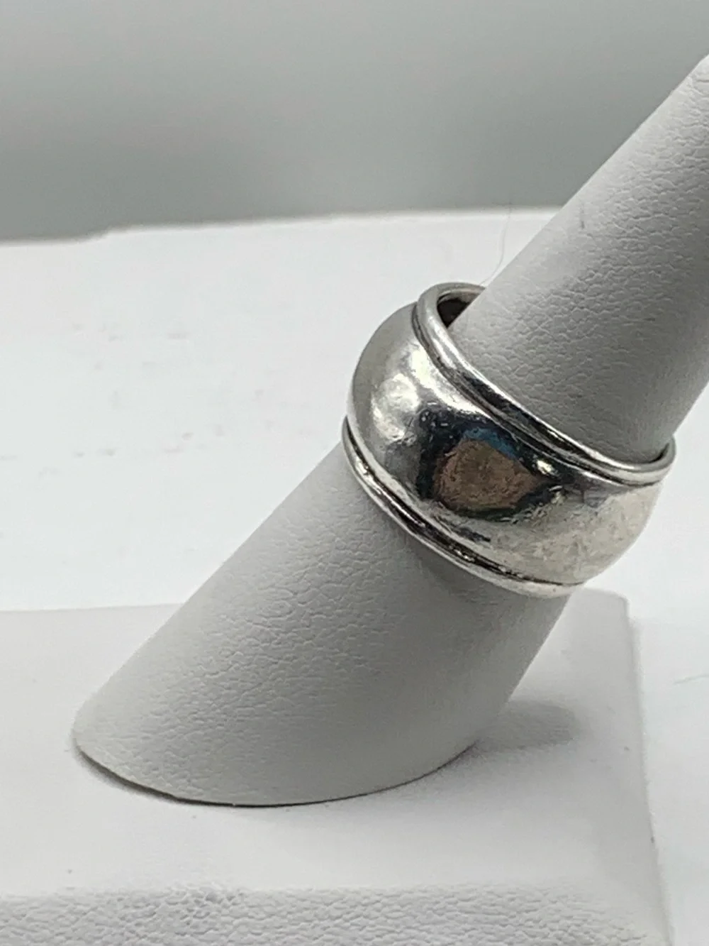Artisan 96% Silver Wide Dome Ring Size 7 XRF Verified 6.11g